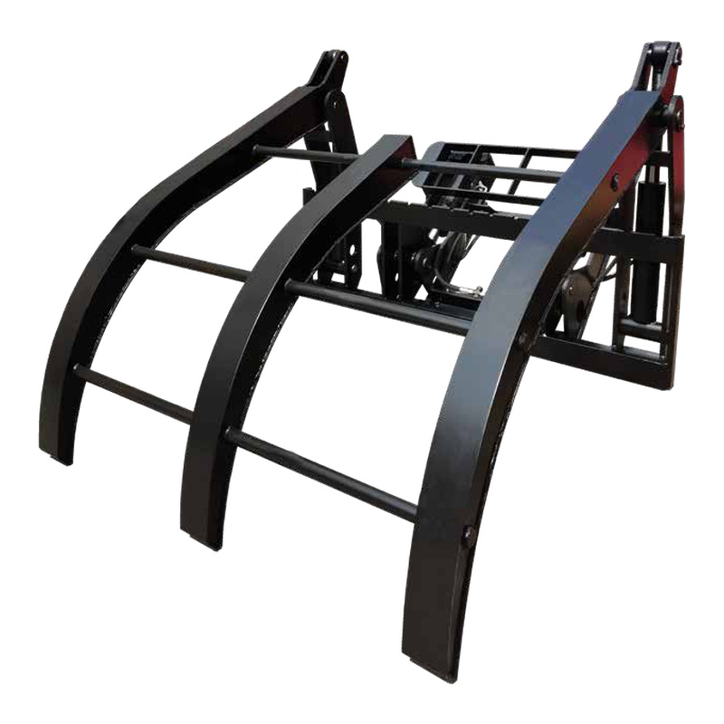 Hydraulic Forklift Grapple Attachment with Hinged Fork