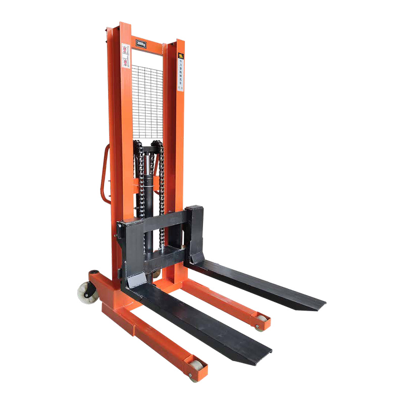Adjustable Fork Manual Hydraulic Pallet Stacker