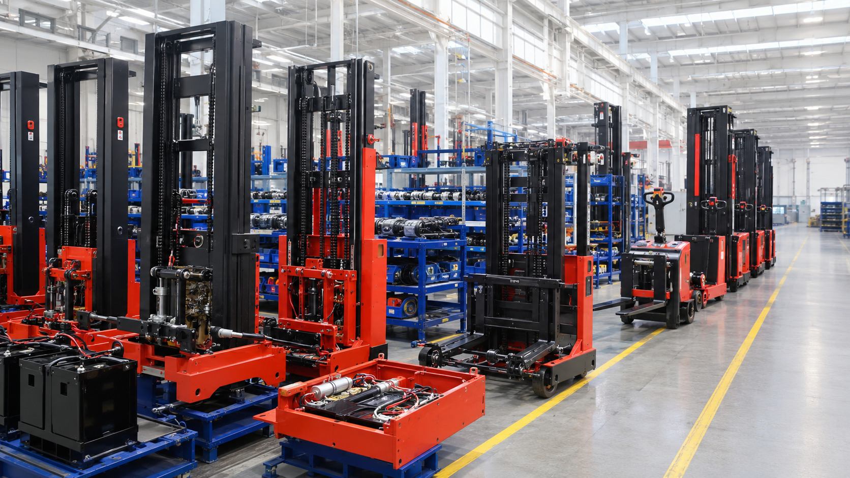 HIGH-REACH SEMI-ELECTRIC PALLET STACKER