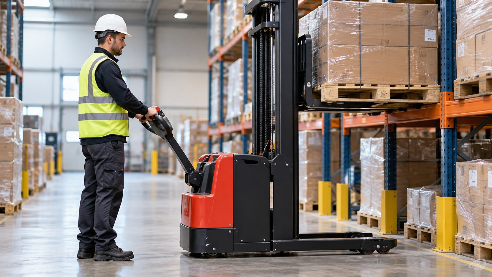 How To Operate A Semi-Electric Stacker?